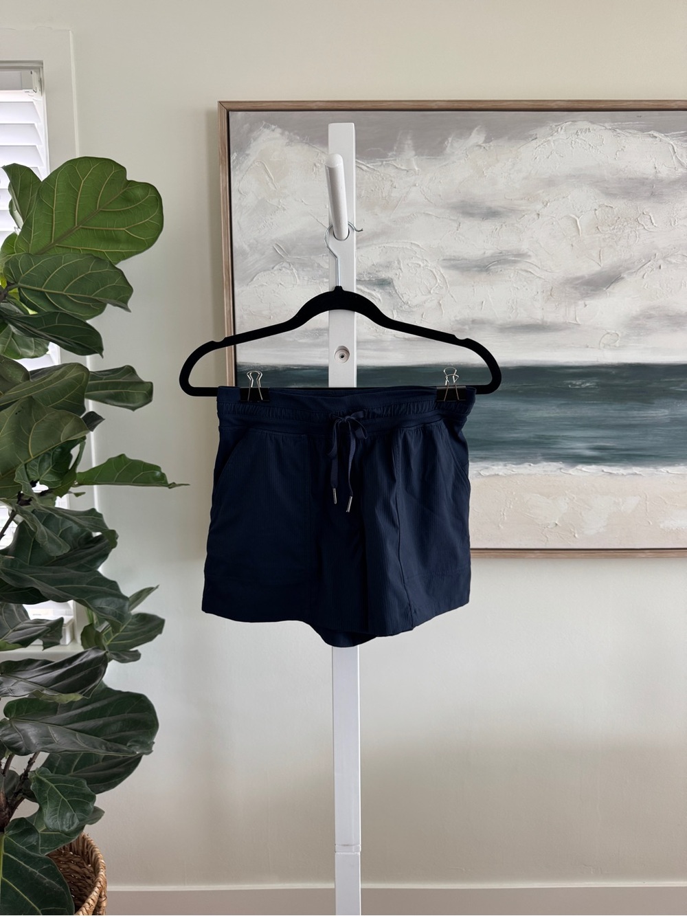 Lulu Navy Running Shorts